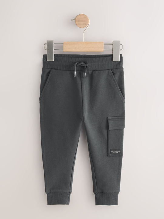 Black/Charcoal Grey/ Stone/Khaki Green Skinny Fit Joggers 5 Pack (3mths-7yrs)