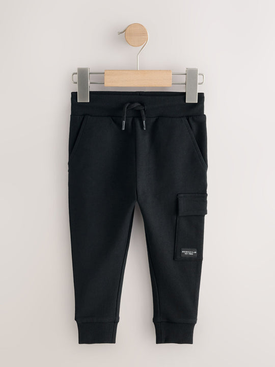 Black/Charcoal Grey/ Stone/Khaki Green Skinny Fit Joggers 5 Pack (3mths-7yrs)