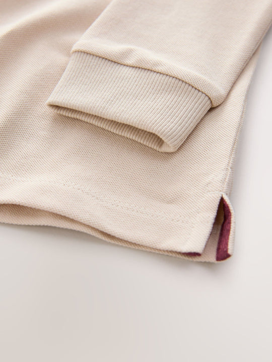 Cream Long Sleeve Polo Shirt (3mths-7yrs)