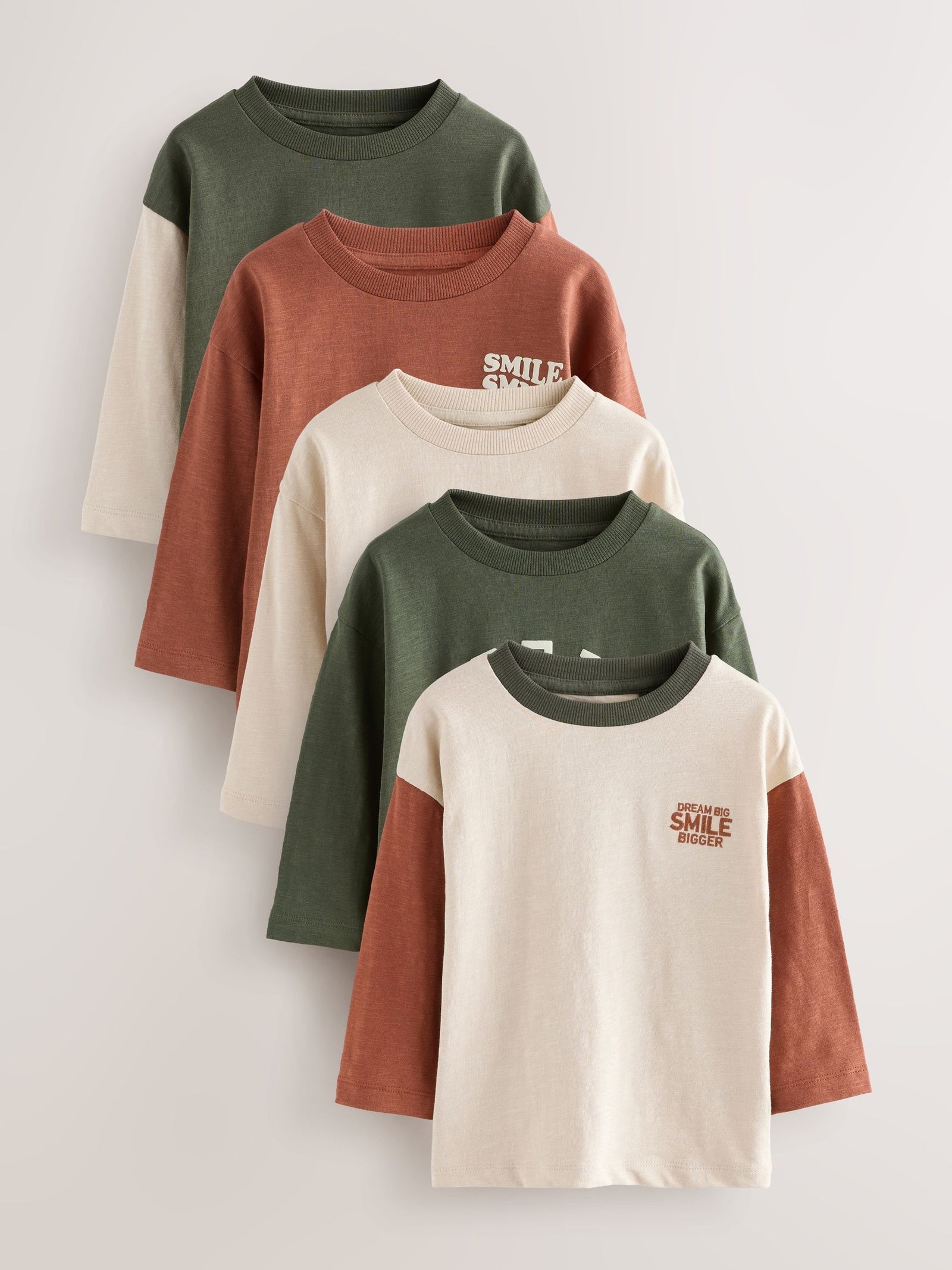 Multi Minerals Long Sleeve T-Shirts 5 Pack (3mths-7yrs)