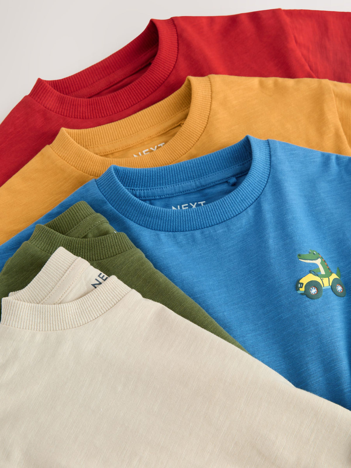 Multi Animals on Transport Long Sleeve T-Shirts 5 Pack (3mths-7yrs)