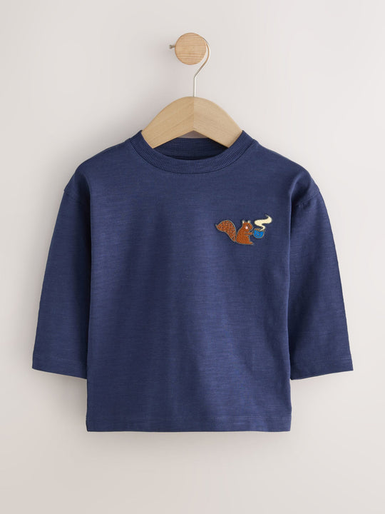 Multi Bright Animals Long Sleeve T-Shirts 5 Pack (3mths-7yrs)