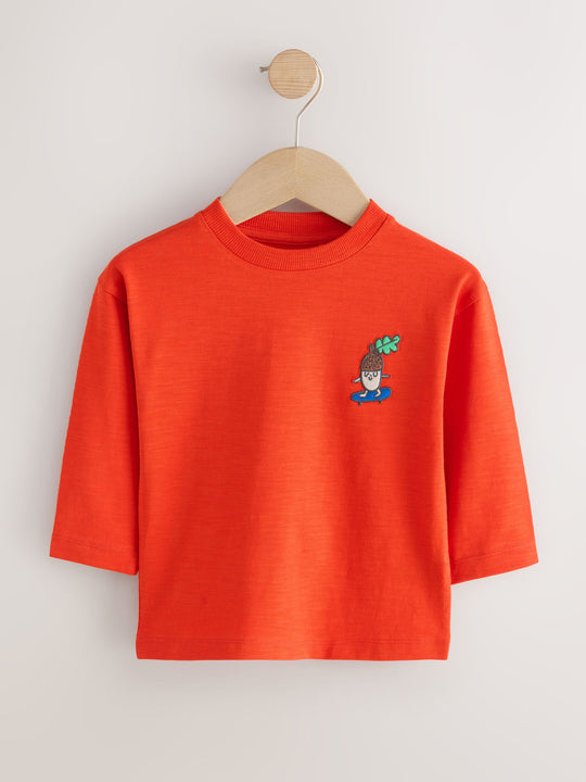 Multi Bright Animals Long Sleeve T-Shirts 5 Pack (3mths-7yrs)
