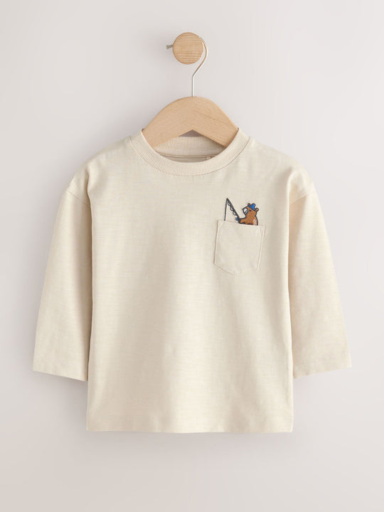 Multi Bright Animals Long Sleeve T-Shirts 5 Pack (3mths-7yrs)