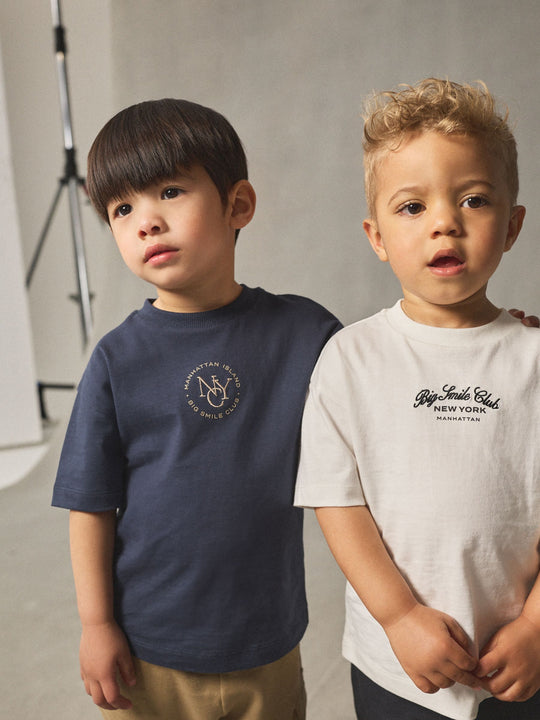 Navy/White Short Sleeve T-Shirt and Utility Joggers Set 2 Pack (3mths-7yrs)