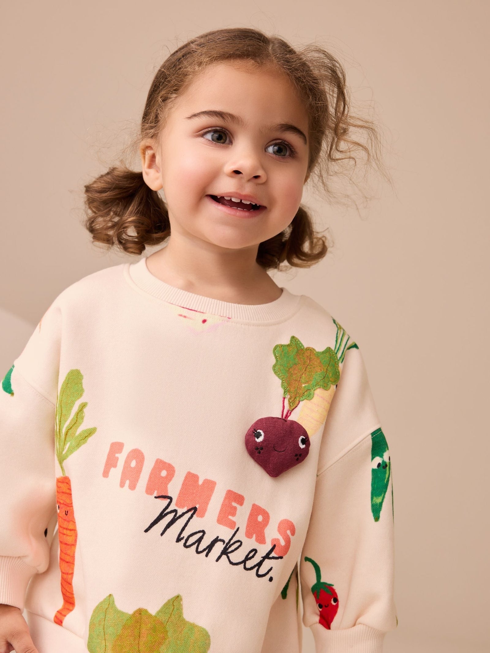 Cream Vegetable Characters Sweatshirt and Leggings Set (3mths-7yrs)