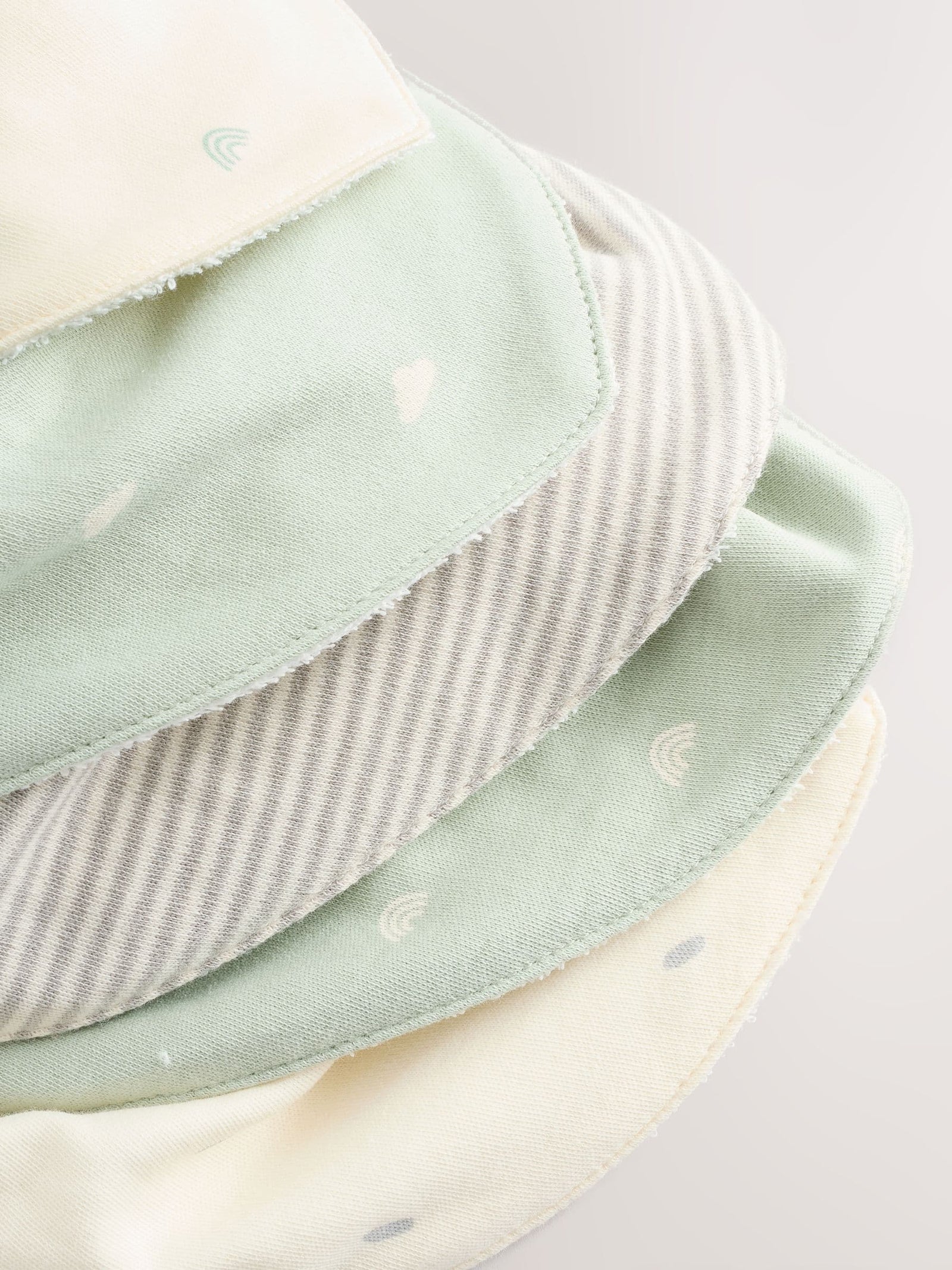Sage Green Baby Bibs 5 Pack