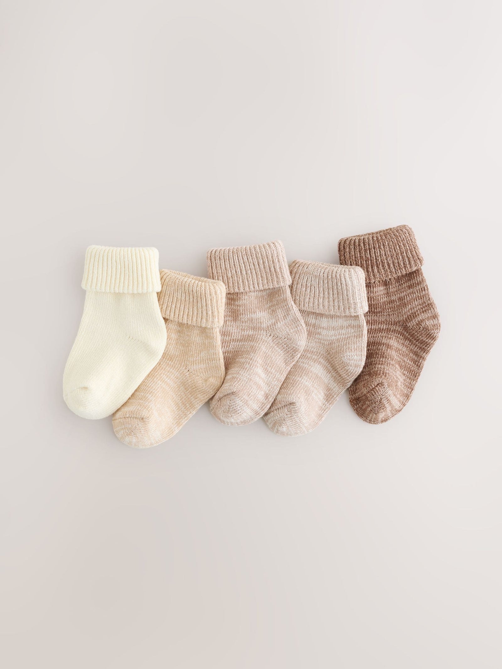 Neutral Baby Roll Top Socks (0mths-2yrs)