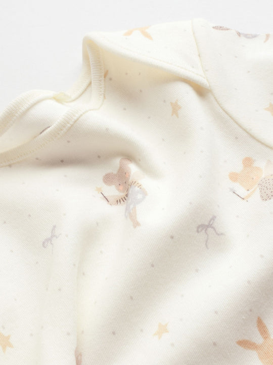 Ecru Fairy Mouse 5 Pack Long Sleeve Baby Bodysuits
