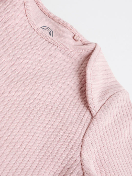 Chocolate Pink Long Sleeve Baby Bodysuits 5 Pack