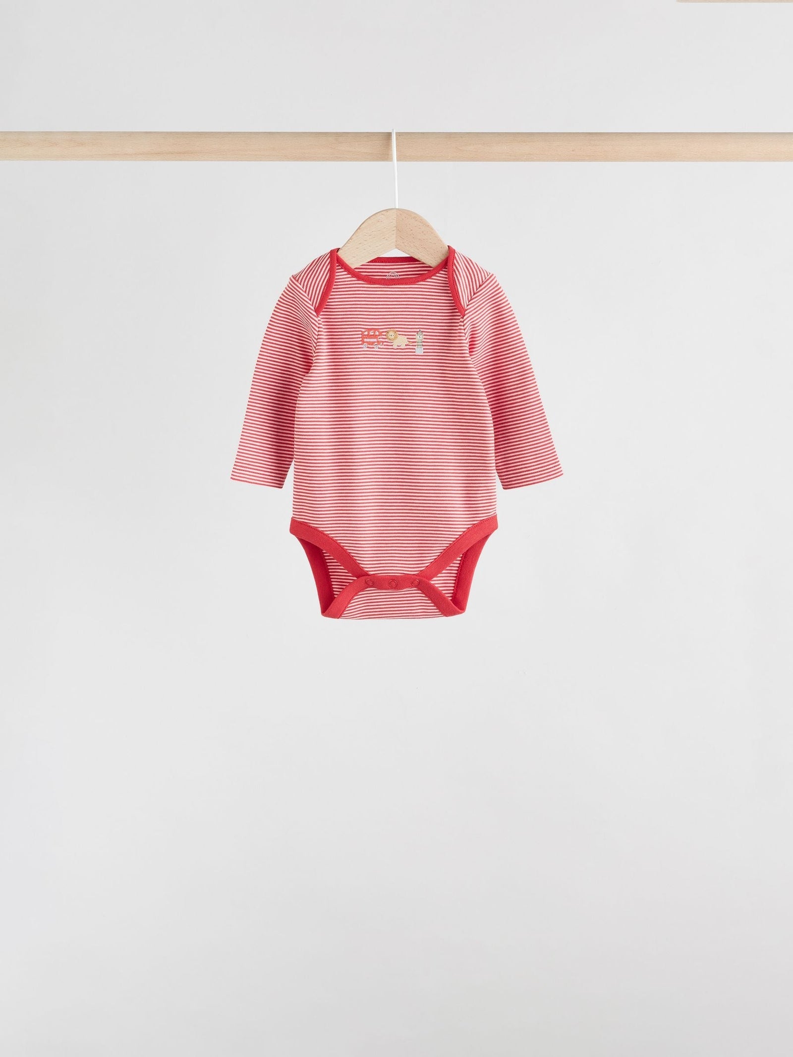 Red Baby London Long Sleeve Bodysuits 5 Pack