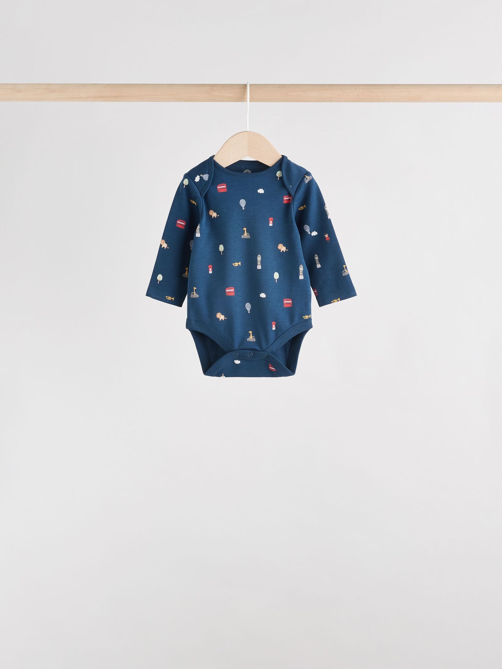 Red Baby London Long Sleeve Bodysuits 5 Pack