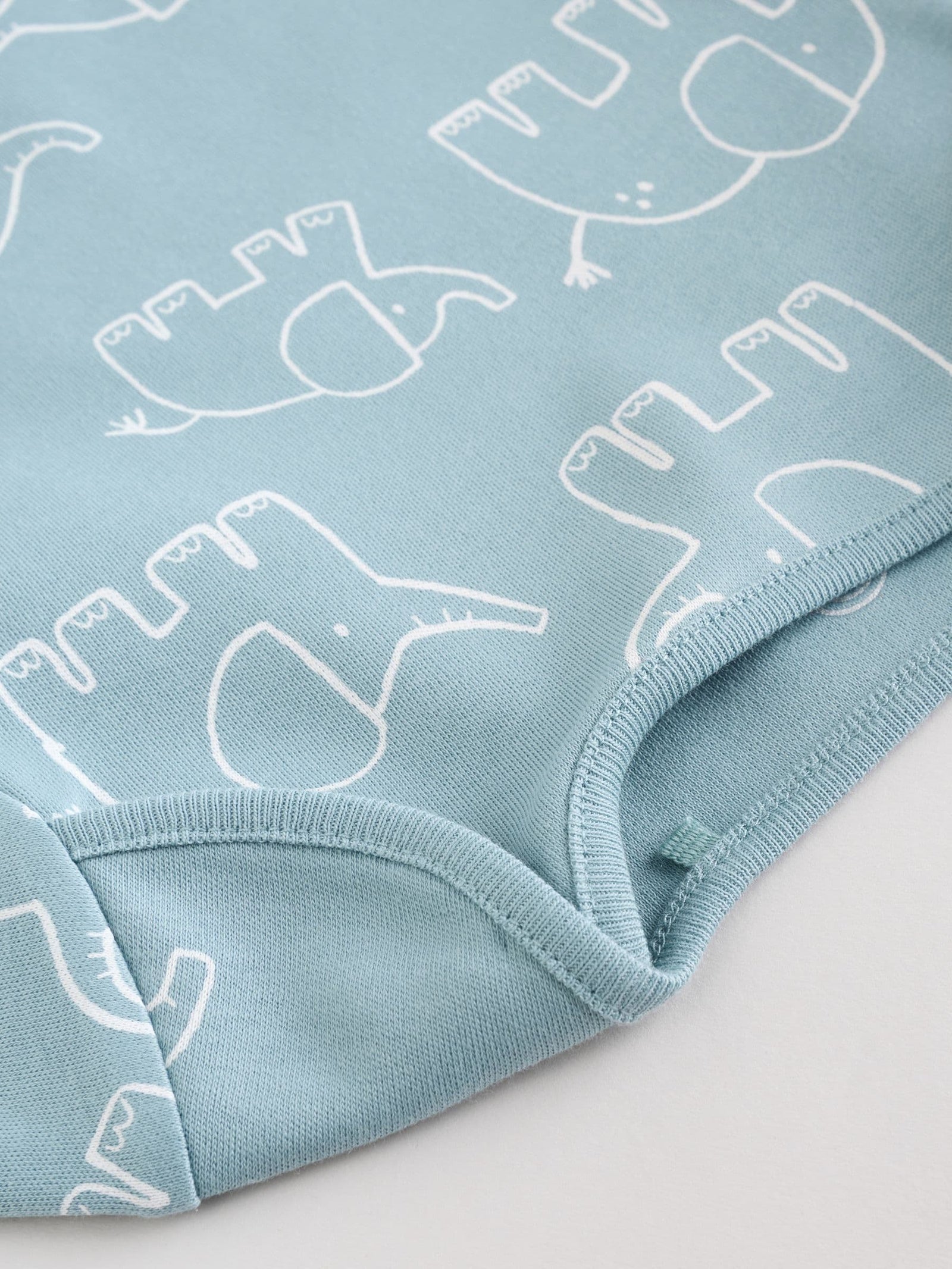 Blue Baby Elephant Long Sleeved Bodysuits 5 Pack