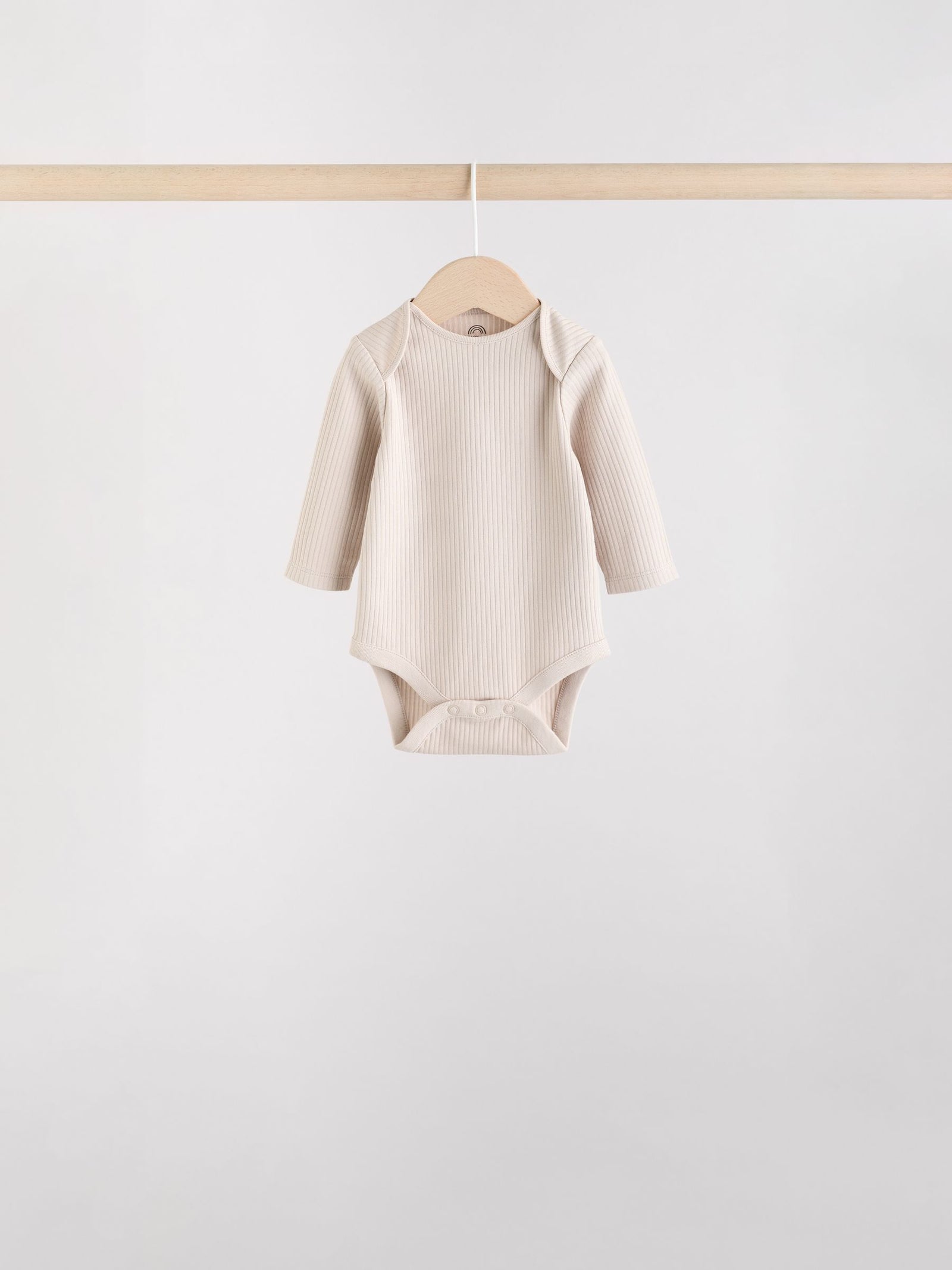 Brown Long Sleeve Baby Bodysuits 5 Pack