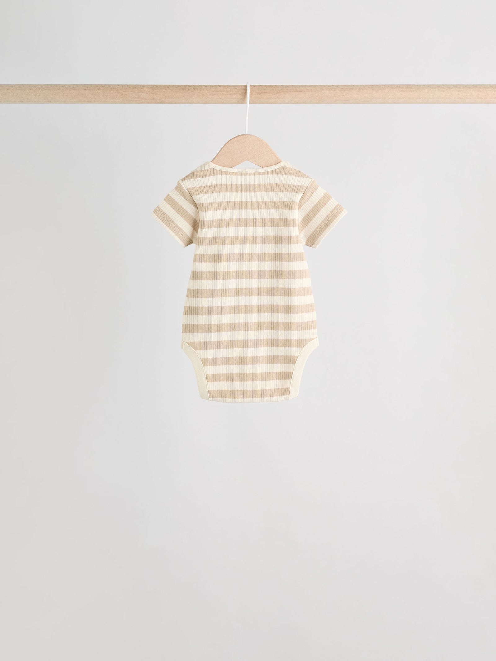Chocolate Brown Baby Short Sleeve Bodysuits 5 Pack