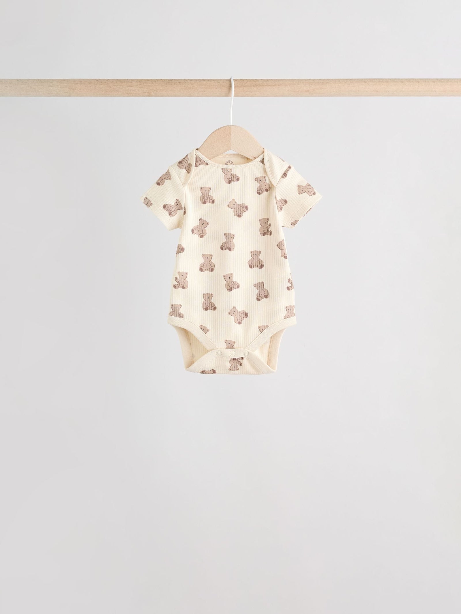 Chocolate Brown Baby Short Sleeve Bodysuits 5 Pack