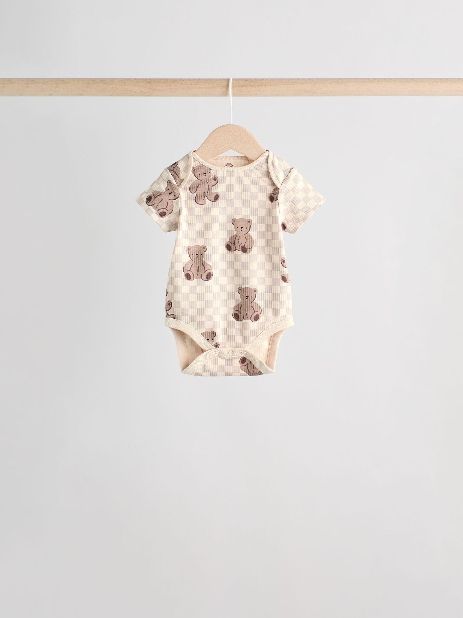 Chocolate Brown Baby Short Sleeve Bodysuits 5 Pack