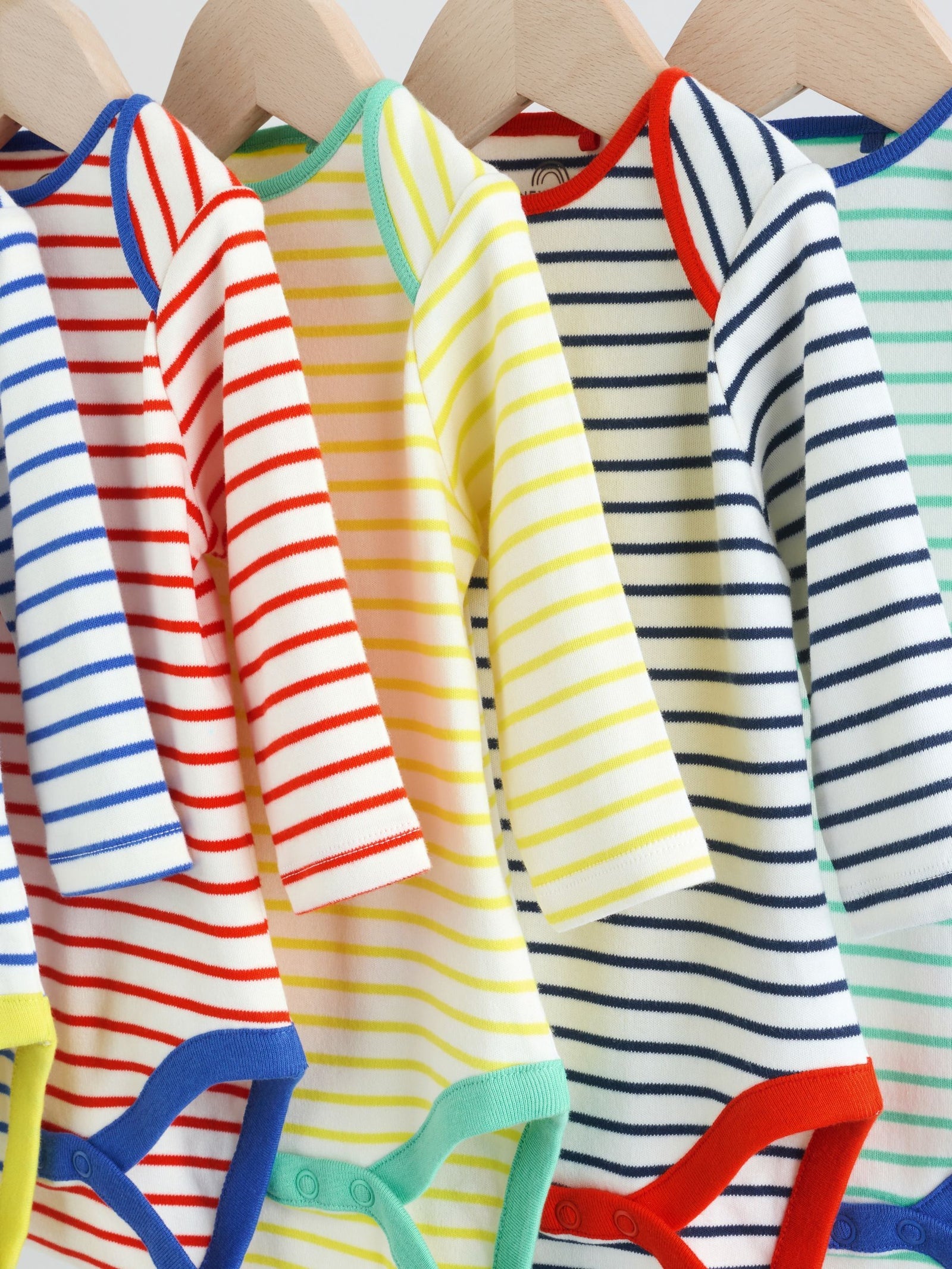 Bright Baby Long Sleeve Bodysuits 5 Pack
