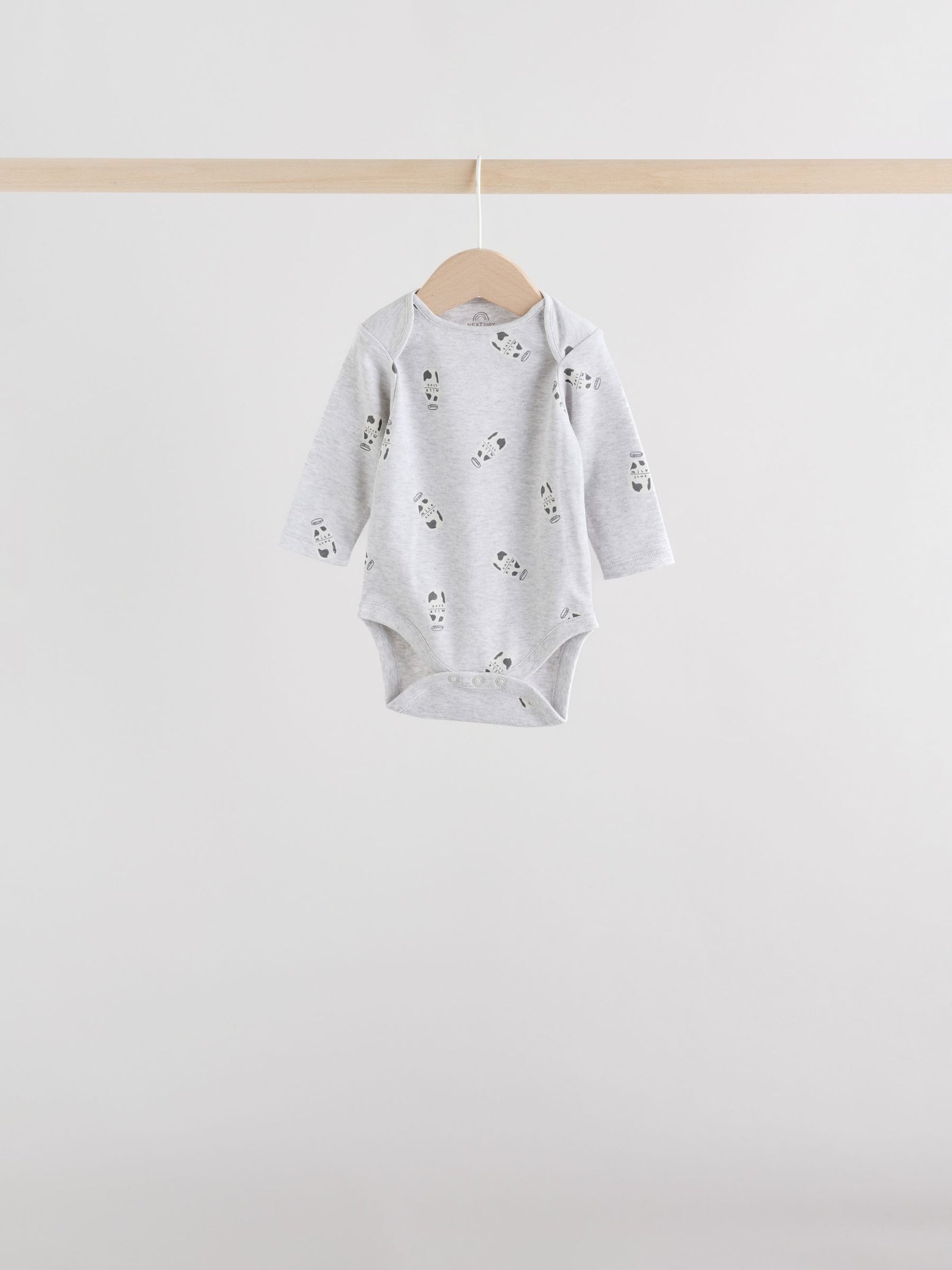 Monochrome Baby Long Sleeve Bodysuits 5 Pack