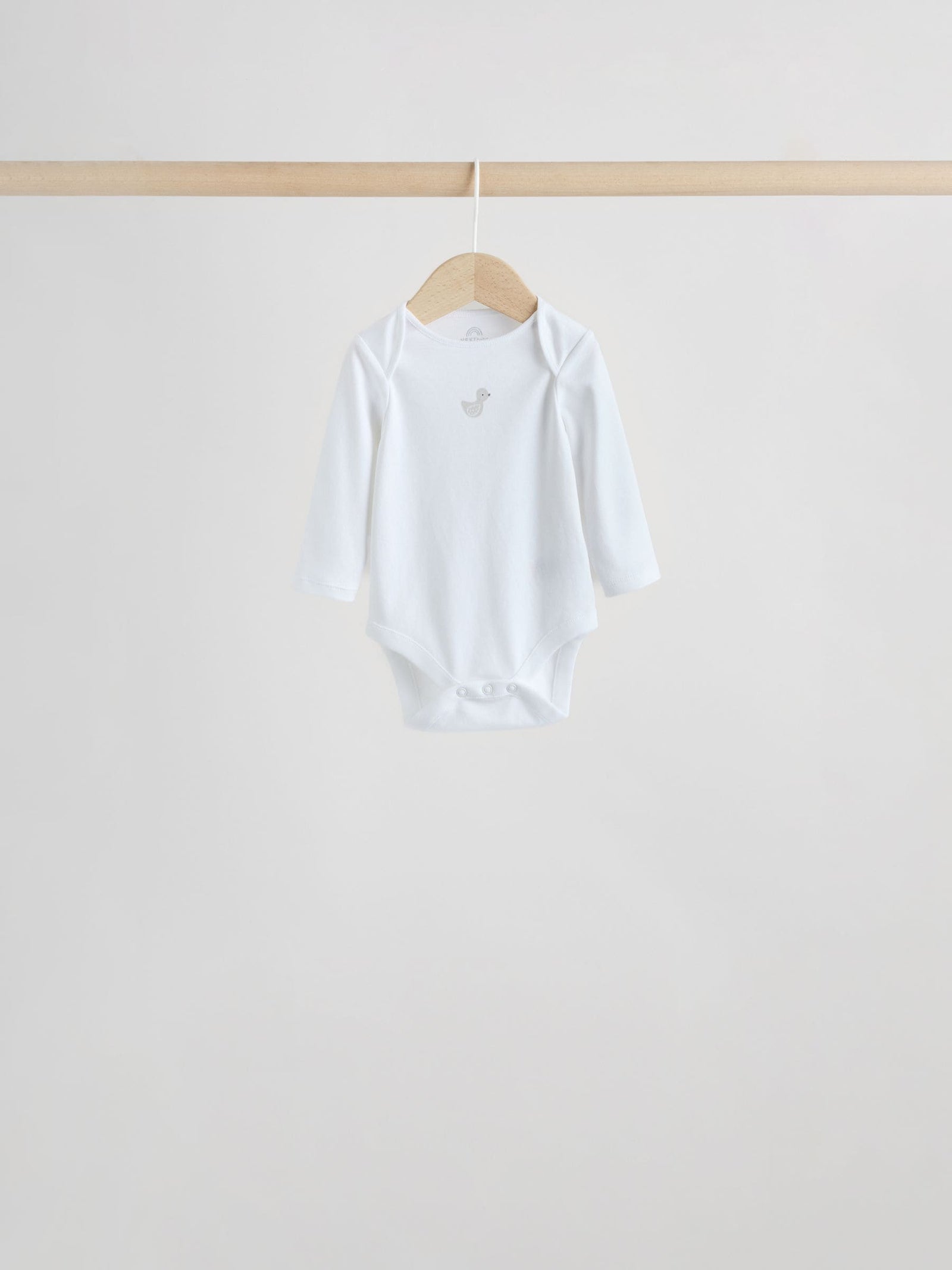 Grey Long Sleeved Baby Bodysuits 5 Pack