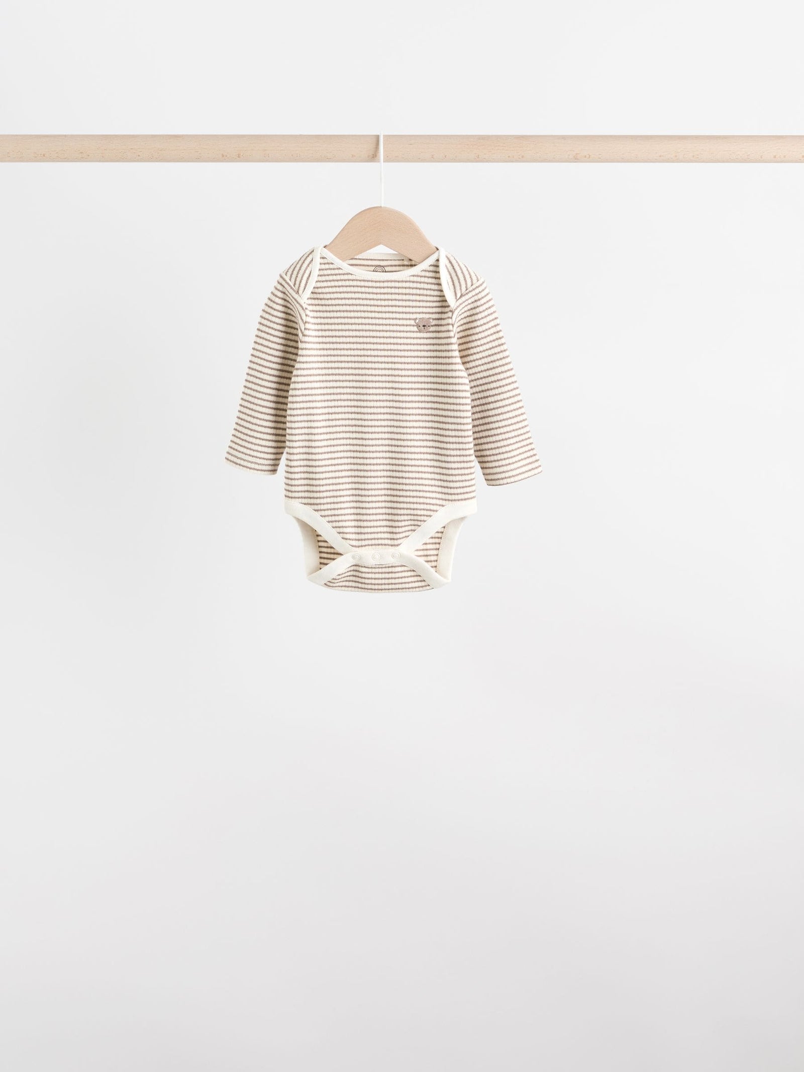 Neutral Bear Baby Long Sleeve Bodysuits 5 Pack