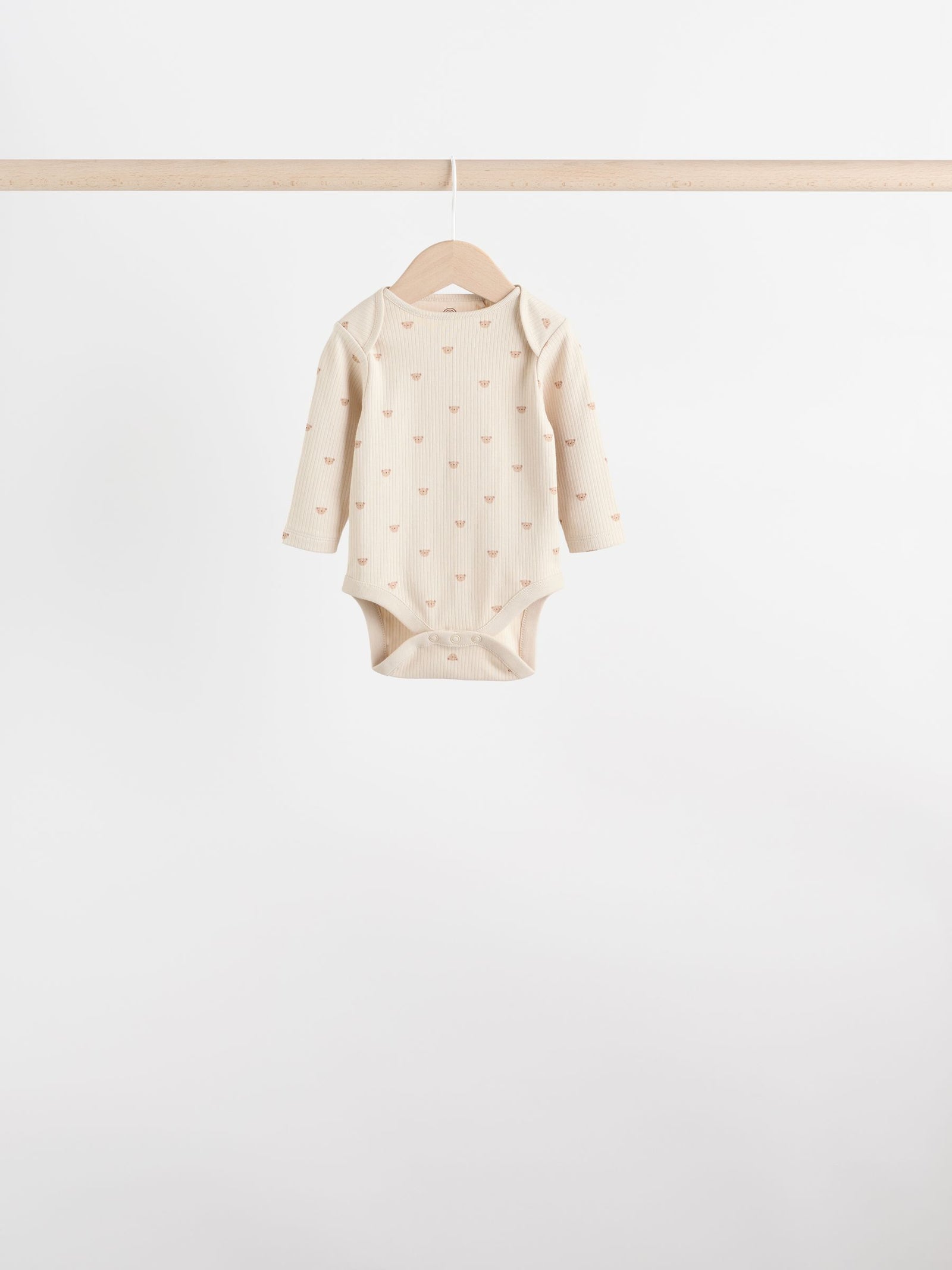 Neutral Bear Baby Long Sleeve Bodysuits 5 Pack