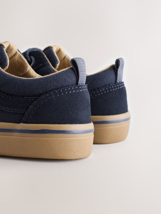 Blue Navy Standard Fit (F) Touch Fastening Skate Trainers