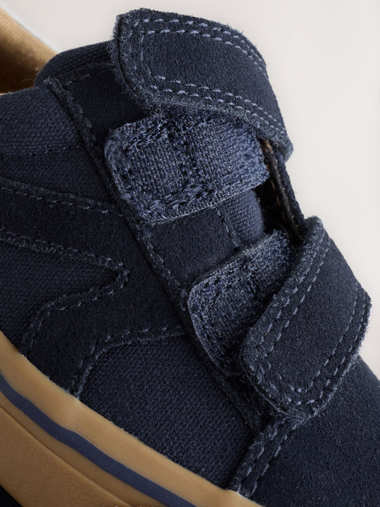 Blue Navy Standard Fit (F) Touch Fastening Skate Trainers