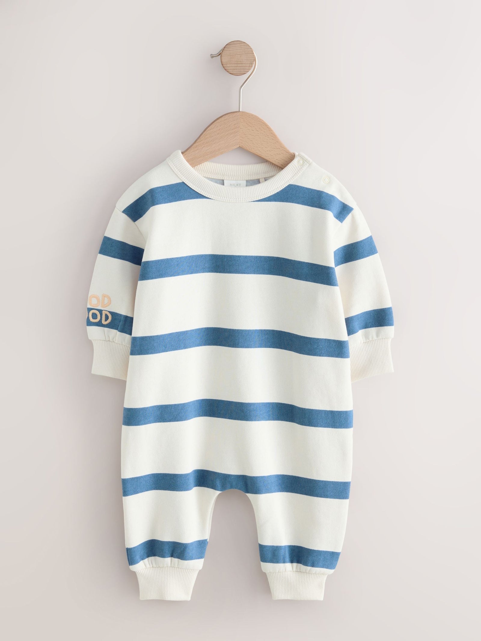 Blue Stripe Baby Sweat Romper (0mths-3yrs)