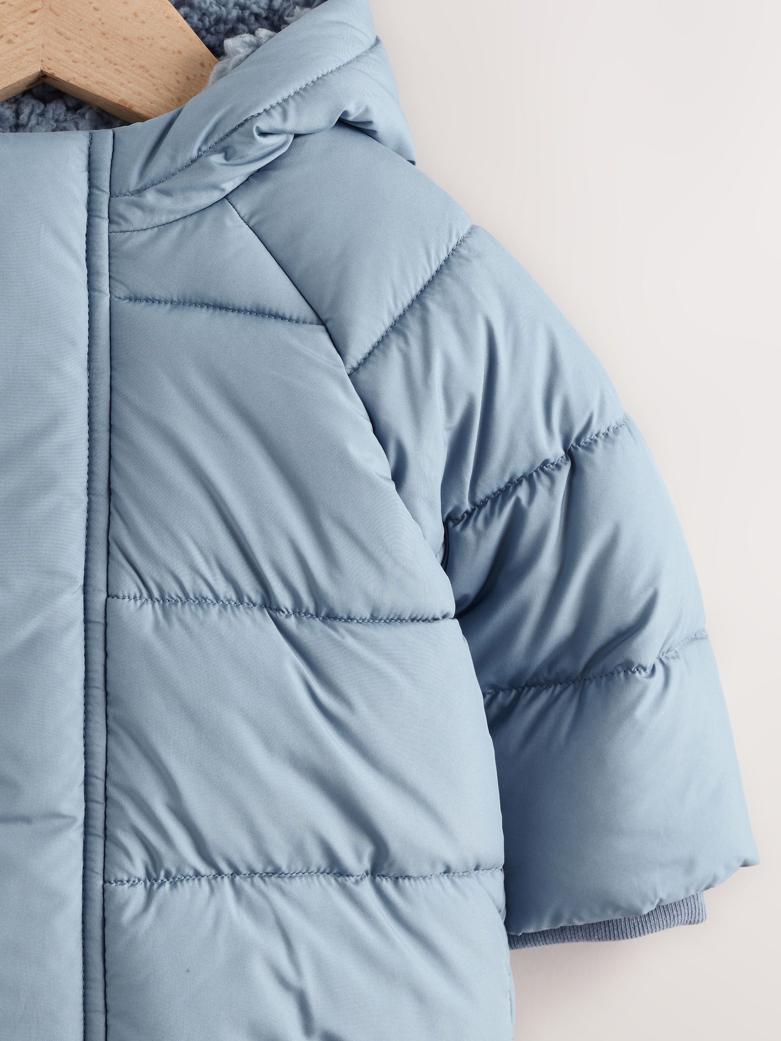 Blue Hooded Baby Puffer Jacket (0-18mths)