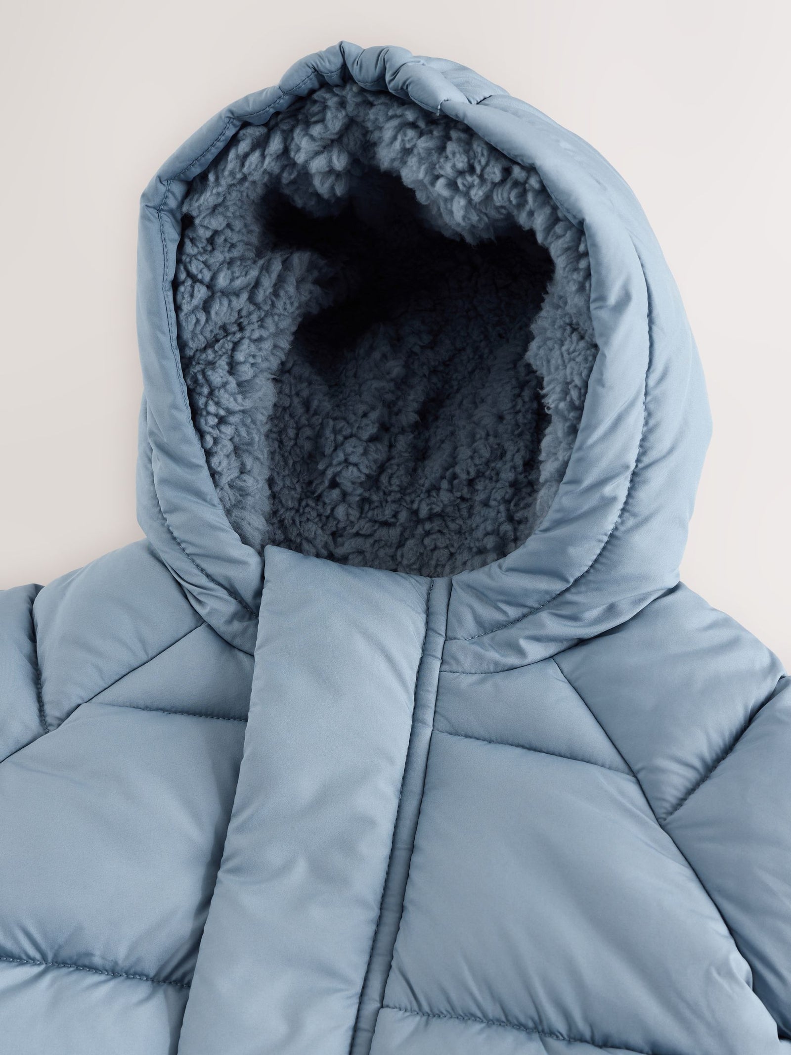 Blue Hooded Baby Puffer Jacket (0-18mths)