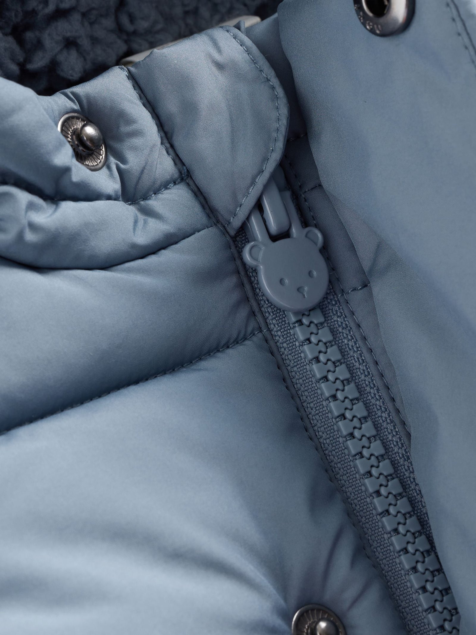 Blue Hooded Baby Puffer Jacket (0-18mths)