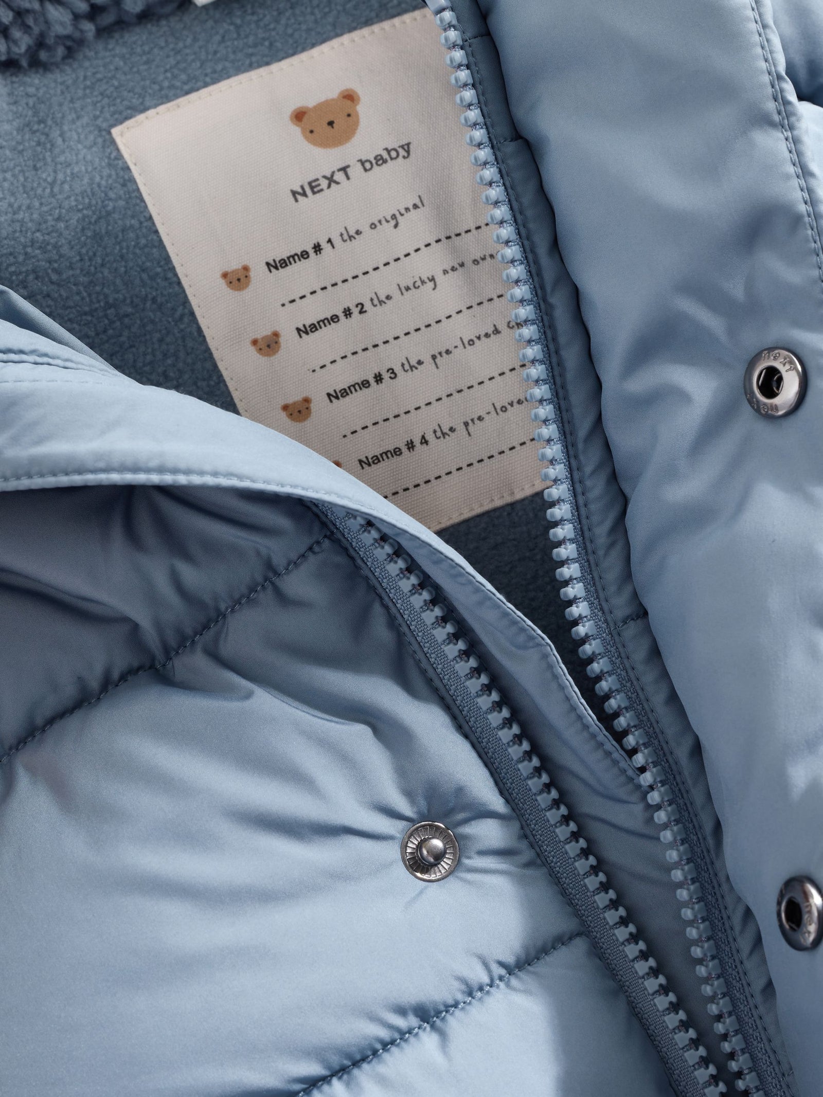 Blue Hooded Baby Puffer Jacket (0-18mths)