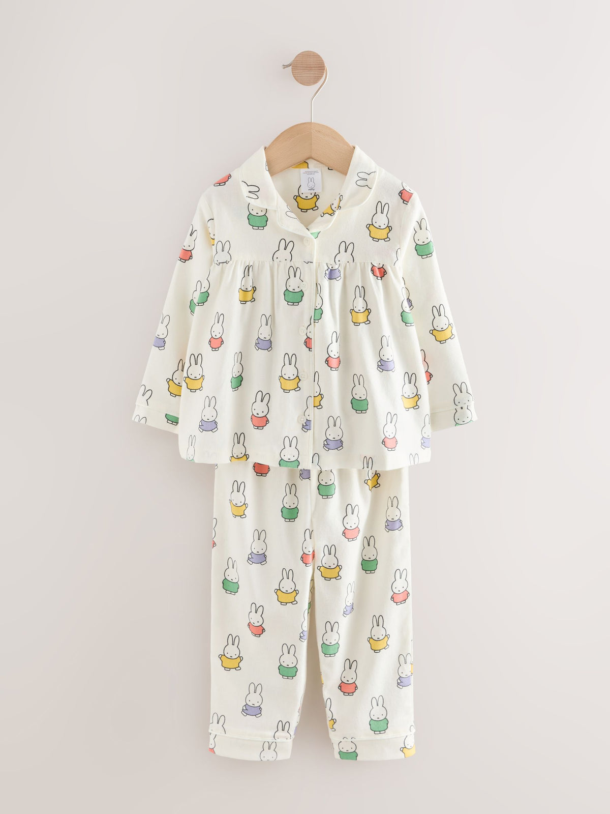 Ecru White Miffy Button Through Pyjamas (9mths-10yrs)