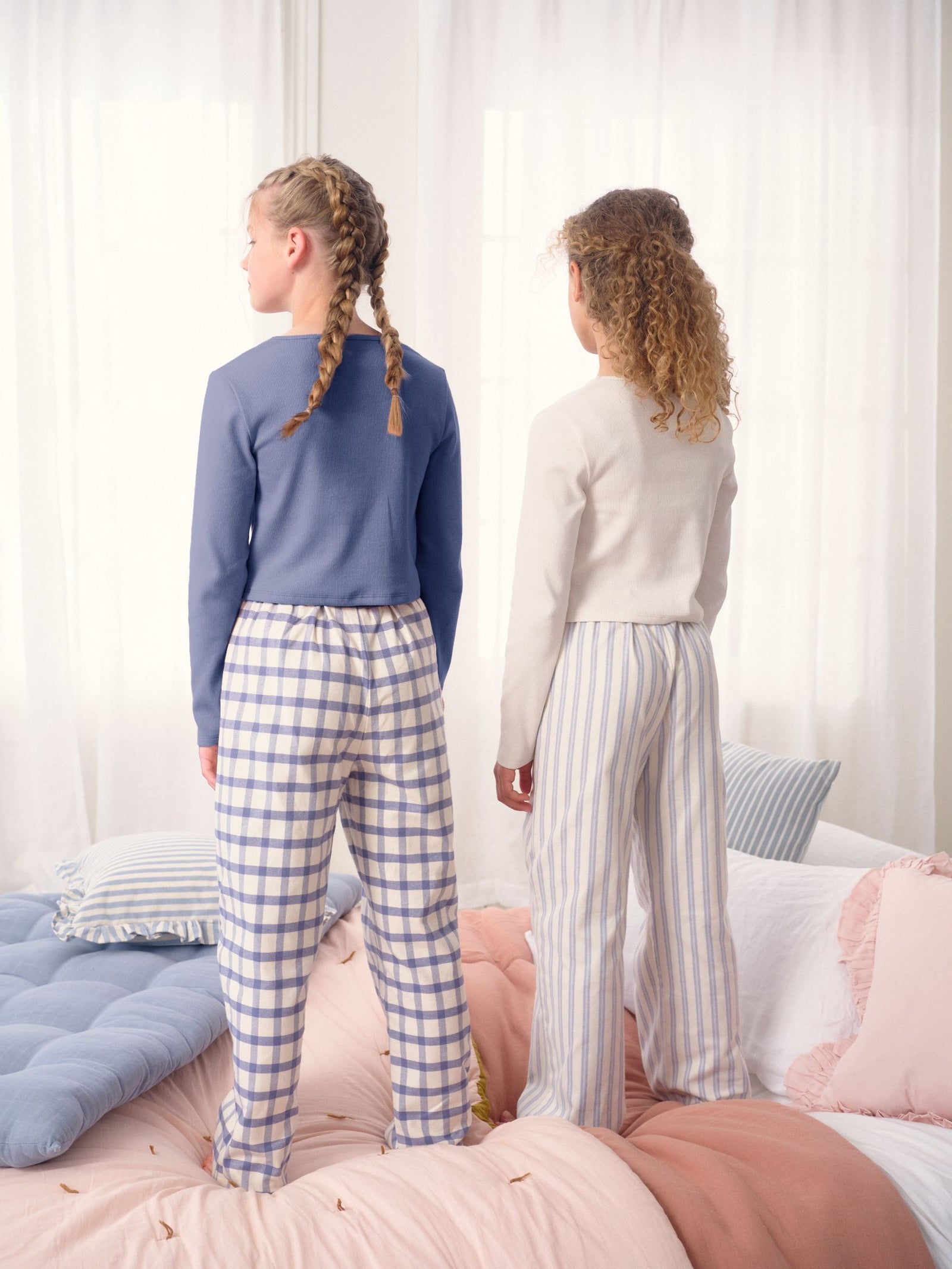 Blue/Neutral Woven Pyjama Bottoms 2 Pack (3-16yrs)