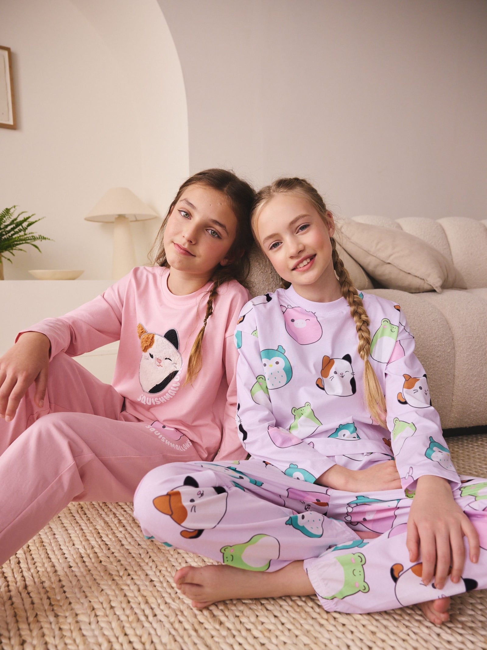 Pink/Lilac Squishmallow Pyjamas 2 Pack (5-14yrs)