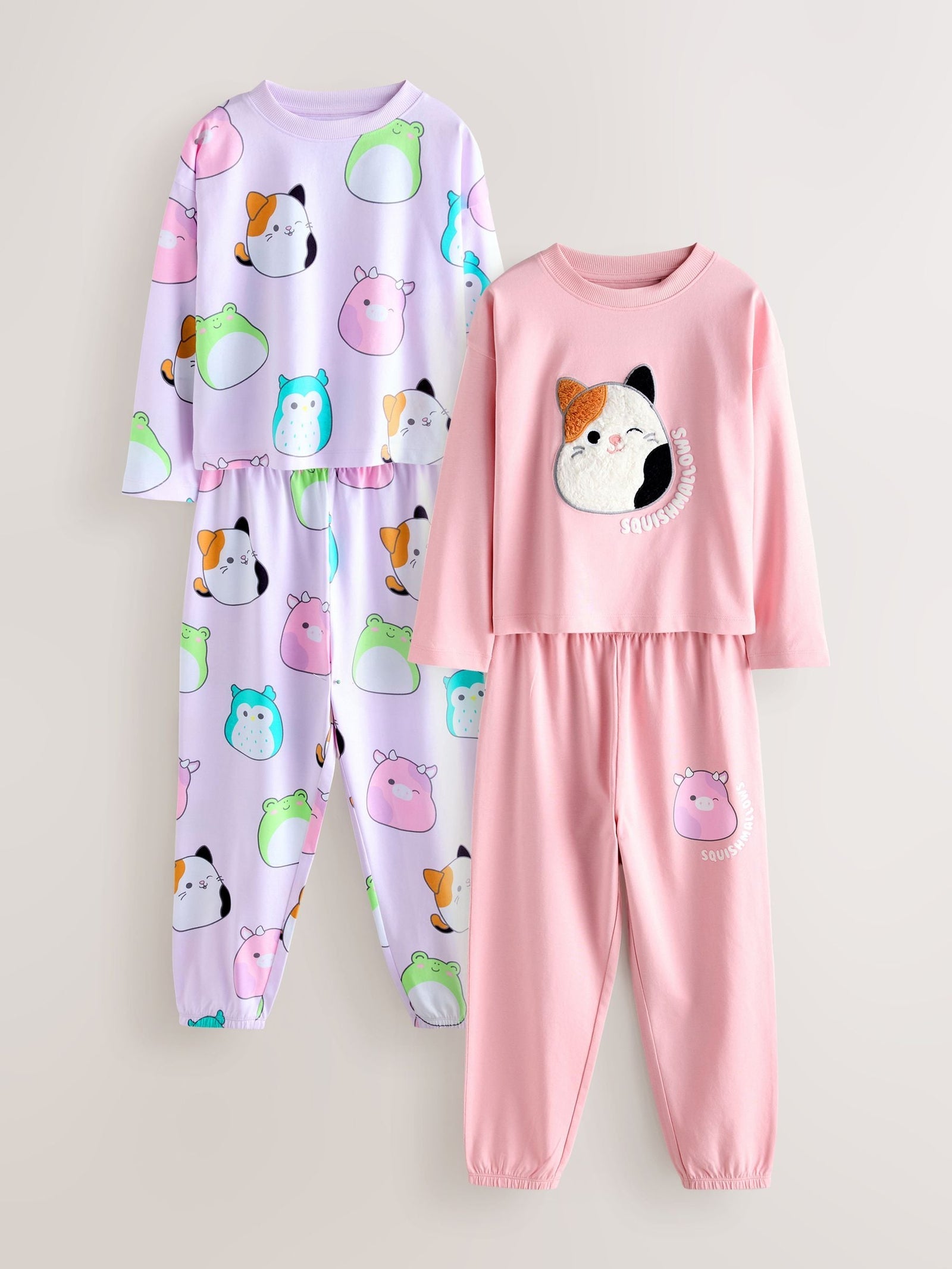 Pink/Lilac Squishmallow Pyjamas 2 Pack (5-14yrs)