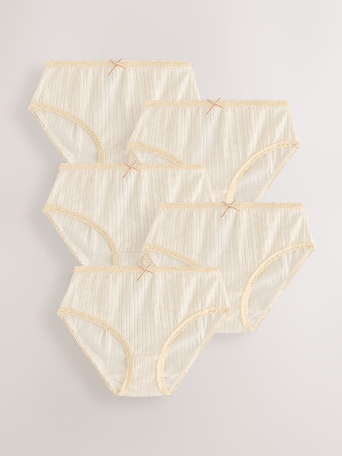 Ecru White Texture Briefs 5 Pack (1.5-16yrs)
