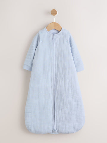 Modern Blue 2.5 TOG Removable Sleeve Muslin Baby Sleep Bag