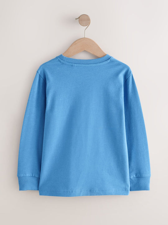 Pale Blue Regular Fit Long Sleeve Cosy T-Shirt (3-16yrs)
