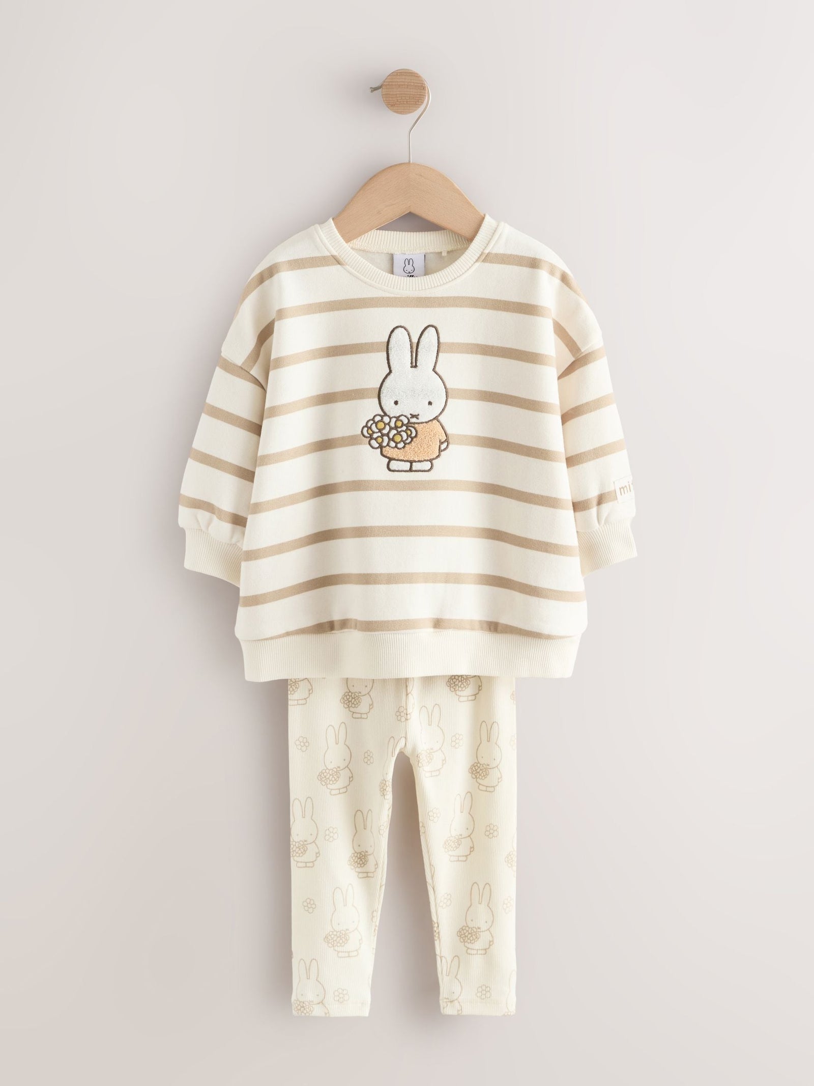 Cream Stripe Miffy Sweatshirt & Leggings Set (3mths-7yrs)