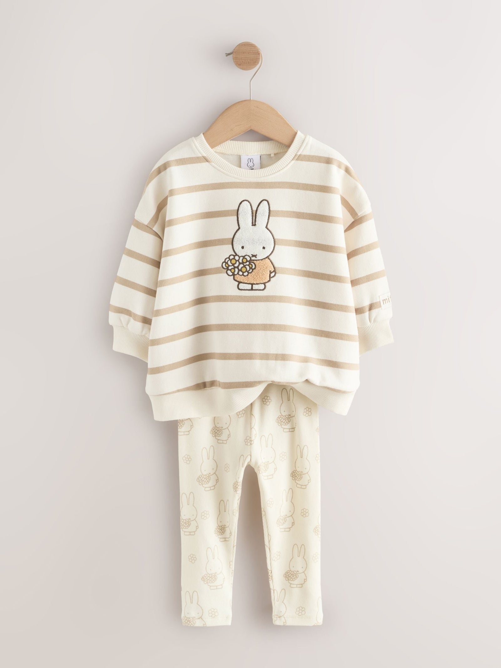 Cream Stripe Miffy Sweatshirt & Leggings Set (3mths-7yrs)