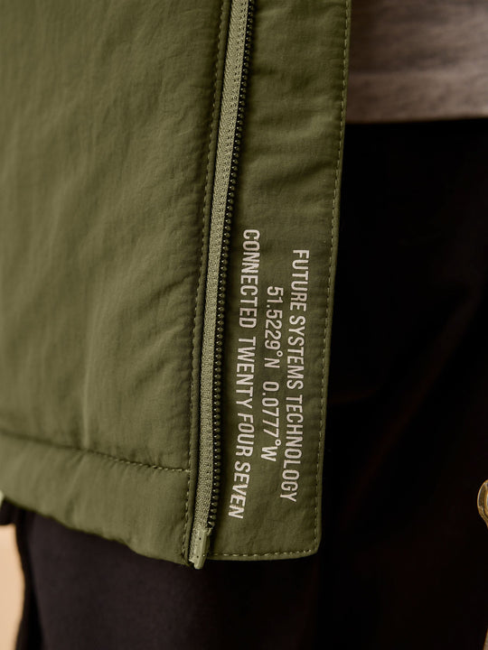 Khaki Green Shower Resistant Inner Wadded Coat (3-16yrs)