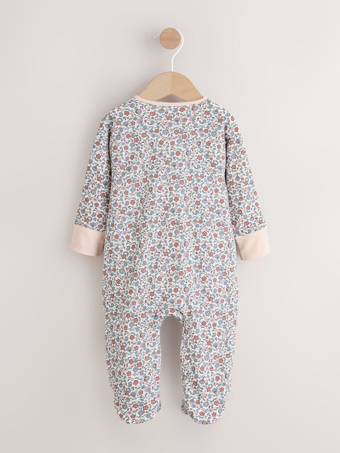 Ecru Floral 2.5 TOG Wadded Baby Sleepsuit