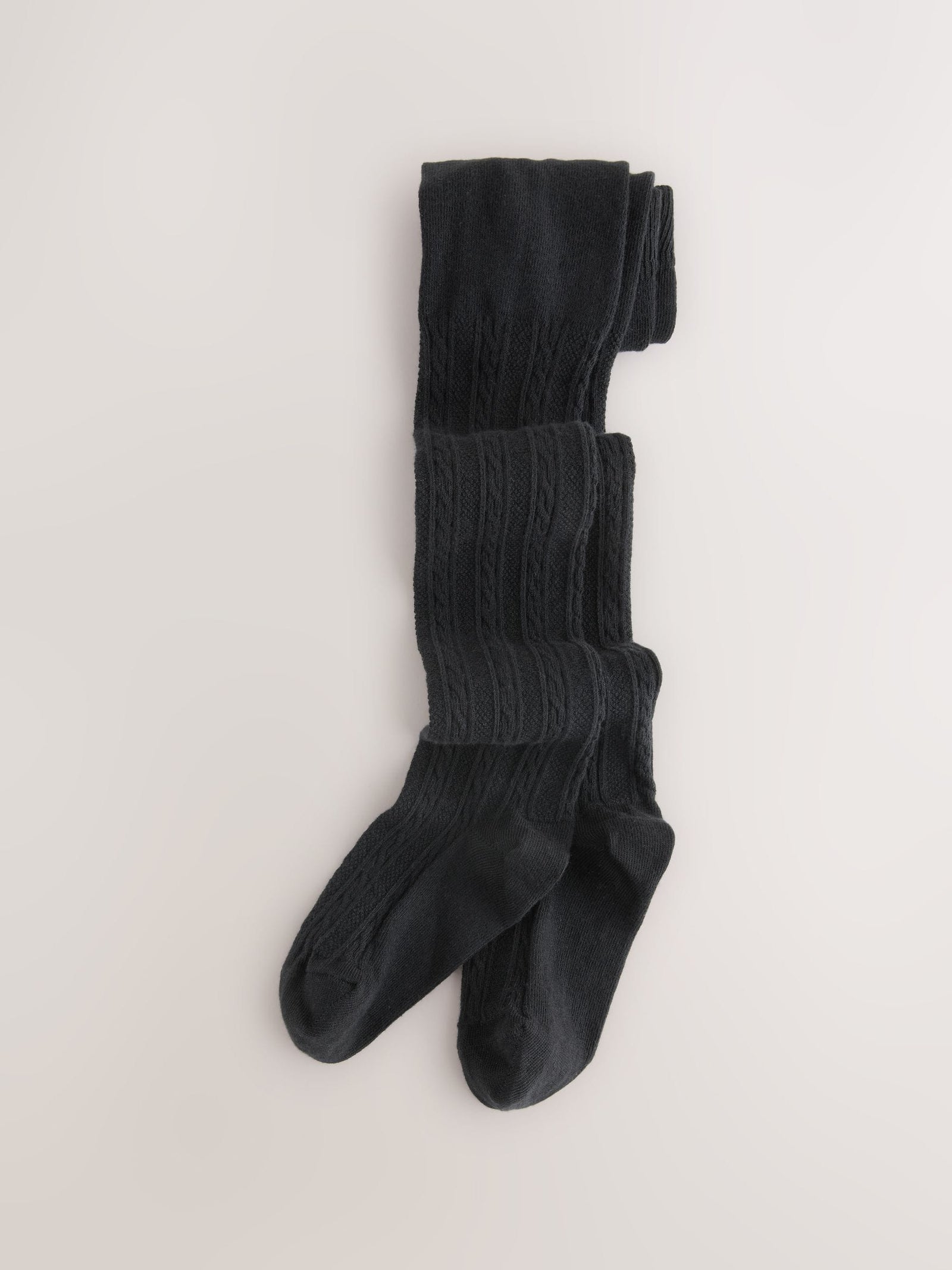Pink/Charcoal Grey and Cream Cotton Rich Cable Tights 5 Pack