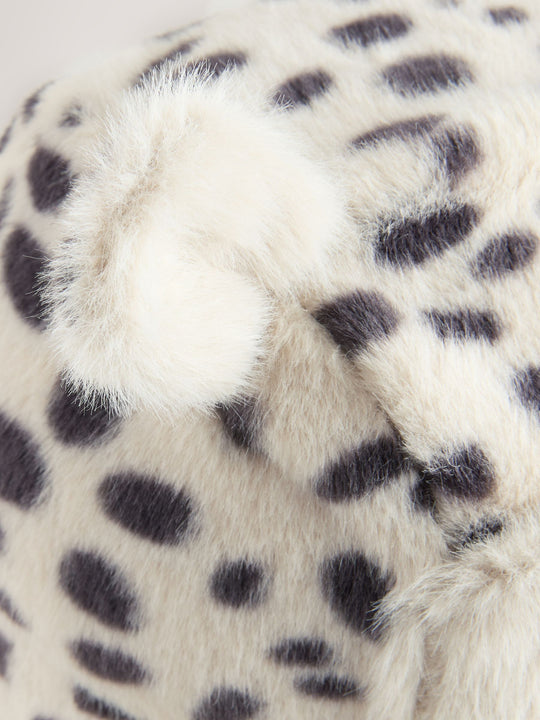 Leopard Faux Fur Earred Baby Trapper Hat (0mths-2yrs)
