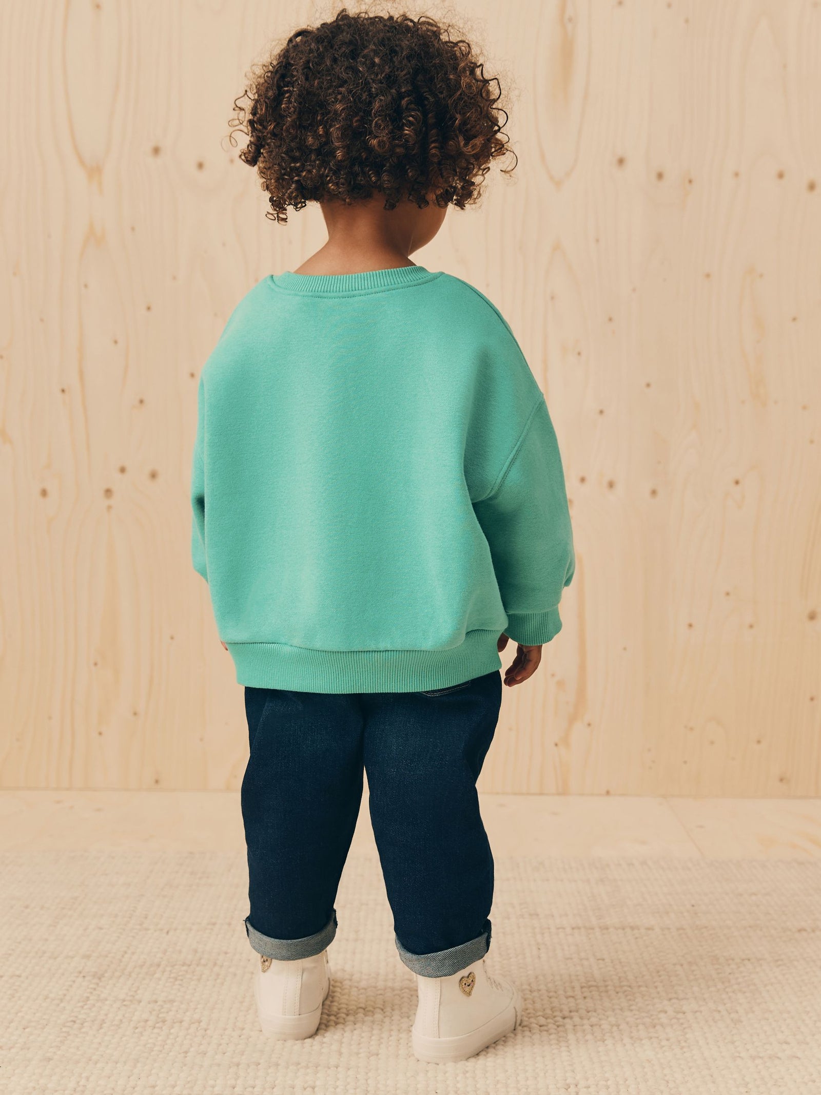 Green Cat Crew Neck Sweatshirt (3mths-7yrs)