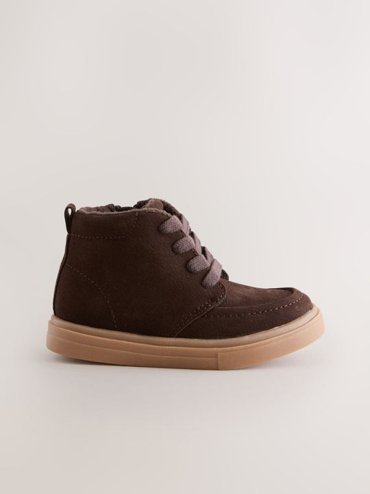 Brown Chocolate Standard Fit (F) Warm Lined Chukka Boots