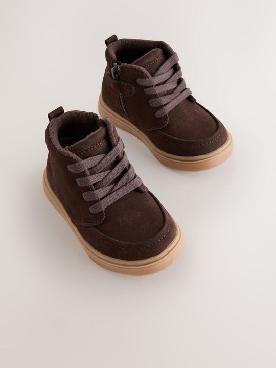 Brown Chocolate Standard Fit (F) Warm Lined Chukka Boots
