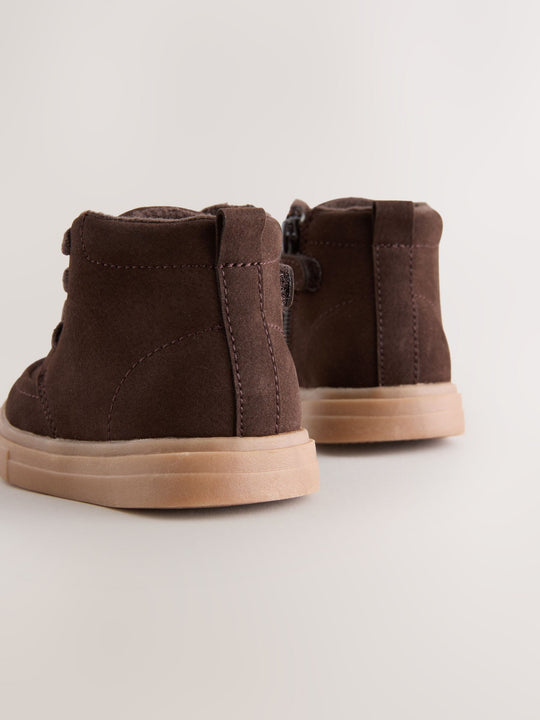 Brown Chocolate Standard Fit (F) Warm Lined Chukka Boots